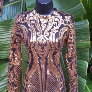 Sequin tapestry dress